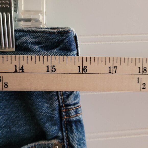 Everlane Jeans Size 27 Blue O-S Boyfriend Ripped Distressed Button Fly - Picture 7 of 14